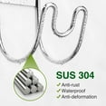 thumbnail image 6 of Stainless Steel Garden Hose Holder - Silver SS304 Water Hose Holder - Wall Mounted Hose Hanger Heavy Duty for Water Hose Extension Cords Vacuum Hose, Anti-Rust, 6 of 7