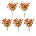 thumbnail image 1 of Flor artificial de otoño de 7 tenedores, flor falsa para el hogar, boda, fiesta, centro de mesa, decoración de interiores y exteriores con flores artificiales, 1 of 8