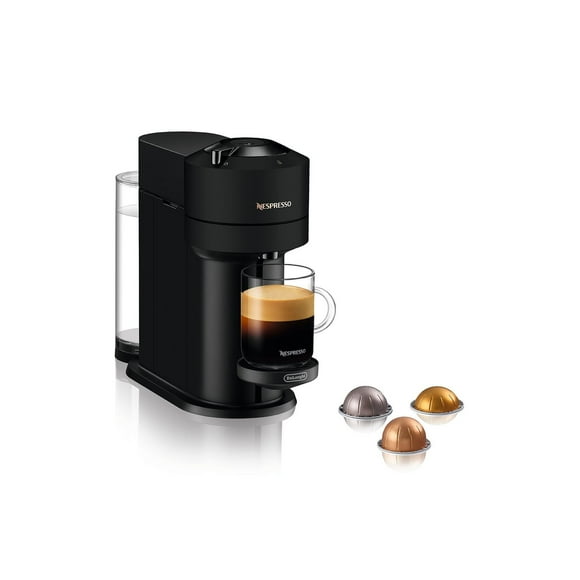 Nespresso Vertuo Next Coffee and Espresso Machine by De'Longhi, Matte Black, 7 cup sizes