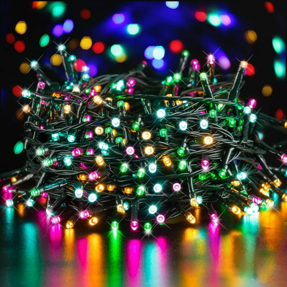 66ft 200LEDs Christmas Lights，Multicolor Christmas Fairy Lights Christmas Tree Lights with Plug and 8 Modes Memory, Twinkle Christmas Lights for Indoor Outdoor Xmas Tree Garden Party Decor