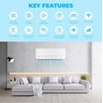 thumbnail image 4 of Cooper & Hunter 9000 BTU 115V Wall Mounted Mini Split Heat Pump Air Conditioner With 16ft Kit Cover 400 Sq Ft WiFi, 4 of 16