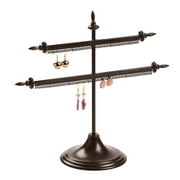Small Bronze T-Bar 2-Tier Jewelry Display (12 1/2"W x 13"H)