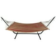 thumbnail image 6 of Northlight Cotton Striped Hammock - 75" x 59" - Red and Green, 6 of 8