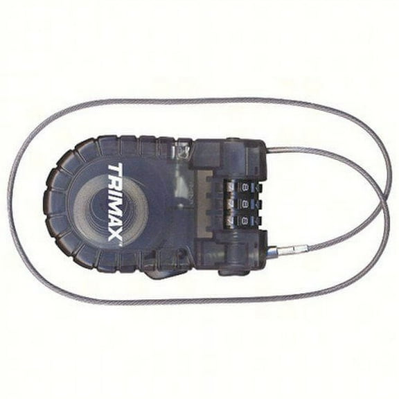 Trimax T33RC Retractable Cable 3-Digit Combo Lock (90cm x 2.4mm)