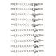 thumbnail image 1 of 10 Piezas de Plata Collar de Eslabones de Extensión Cadena Extensora de Joyería con Cierre de Langosta 1 Mm 2,2 Mm Baoblaze Broche extensor de la joyería, 1 of 8