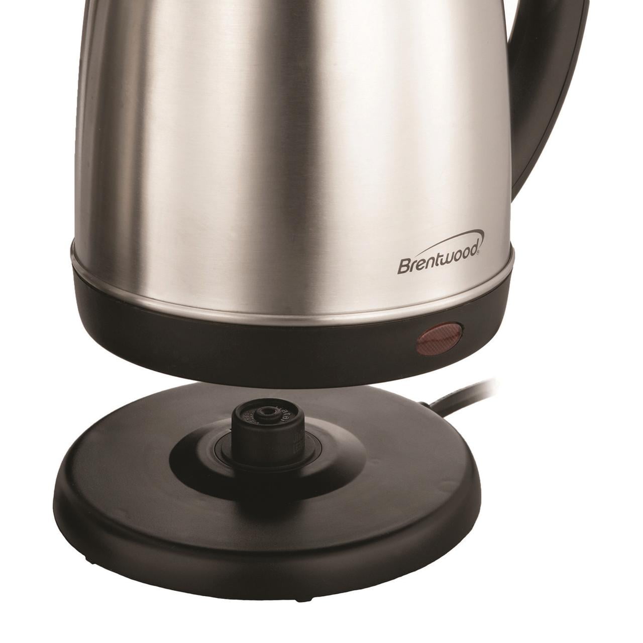 Brentwood 1.7 L Stainless Steel Electric Cordless Tea Kettle 1000W (Brushed)