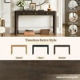 thumbnail image 6 of Euroco 52 Inch Curved Console Table with 3 Concealed Drawers, Wood Entryway Table, Sturdy Sofa Table with Thick Legs for Hallway/Foyer/ Living Room,Espresso, 6 of 8