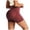 Brick Red, variant on idosla Scrunch Lifting Shorts for Women V Back Seamless 5" High Waist Workout Gym Compression Spandex Impact Shorts (Purple, L)