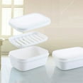 thumbnail image 4 of npkgvia Soap Dish,Bathroom Organizers And Storage,Soap Bar Container Holder Case Travel Dish Storage Drainers Box Cover Dishes Plastic,Bathroom Decor,Clearance, 4 of 4
