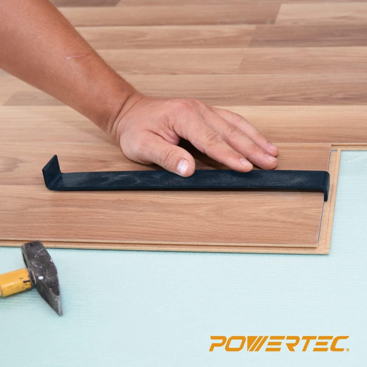 POWERTEC Flooring Installation Kit | Pro Pull Bar and Tapping Block for Laminate and Vinyl Plank Flooring (71852)
