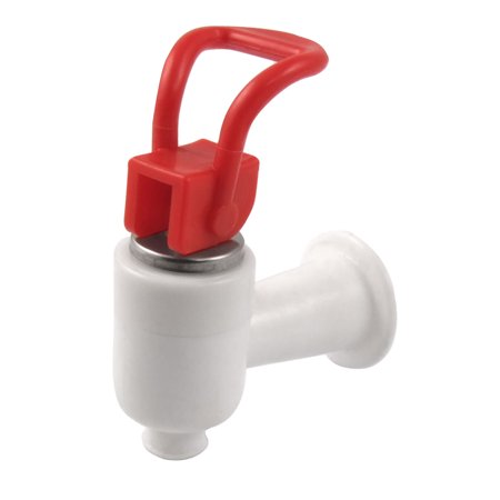 Unique Bargains Water Dispenser Push Type Red White Tap Faucet