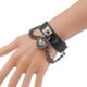 thumbnail image 3 of Pulsera de cuero vintage con cierre de corazón estilo punk rock y cadena. Negro, 3 of 6