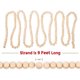 thumbnail image 2 of 9 Foot Natural Wood Bead Christmas Garland Wooden Christmas Tree Garland Perfect for Rustic Natural Country Farmhouse, 2 of 5