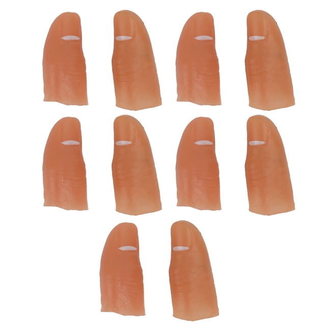 pares de luces LED para dedos de color amarillo brillante, fáciles de encender y apagar, que funcionan con pilas, para divertirse en Halloween, para adultos