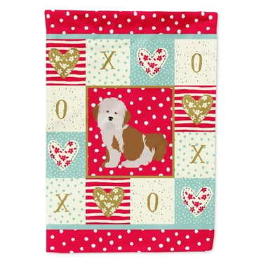 Carolines Treasures CK5842CHF Havanese 2 Love Flag Canvas House Size Large multicolor