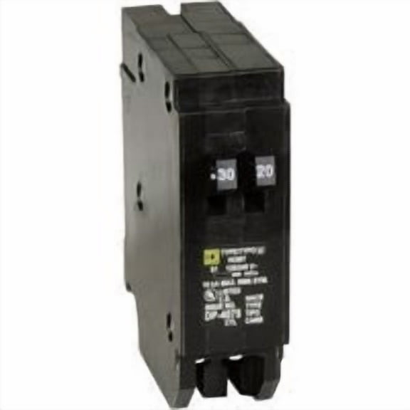 Square D Homeline 30A/20A Twin Single-Pole Standard Trip Tandem Circuit Breaker