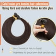 thumbnail image 5 of MY-LADY Micro Loop Hair Extensions Human Hair Human Hair Extensions Micro Beads Hair Extensions Real Hair Silky Straight 20" 50g Brown, 5 of 8