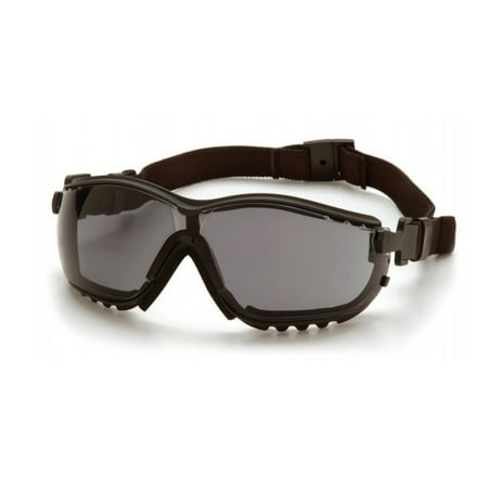 PYRAMEX-GB1820STM Gray H2MAX Anti-Fog Lens with Black Strap/Temples 3 Pack