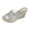 stag126-Silver, variant on Women's Platform Slip on 3.34 Inch Wedge Sandals Cushioned Insole Peep Toe Casual Open Toe Dressy Sandals Silver 6.5