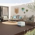 thumbnail image 3 of Belize Contemporary 4 Piece Outdoor Conversation Set in Gray Sand Drift Fabric, 3 of 4