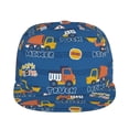 thumbnail image 2 of Gaeub Construction Vehicles Flat Bill Snapback Hats Baseball Caps with Adjustable for Running Workouts and Outdoor Activities, 2 of 9
