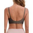 thumbnail image 3 of INSPIRE CHIC Women's Deep V-Neck Wireless Everyday Bras Adjustable Spaghetti Straps Push-Up Seamless Soft Lingerie XXL Brown, 3 of 4