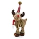 thumbnail image 2 of SUSUchens Muñeco de reno navideño de peluche suave, adorno de alce de peluche, almohada de ciervo para estantería de habitación de vacaciones, decoración de alféizar de ventana, rojo y verde, 2 of 8