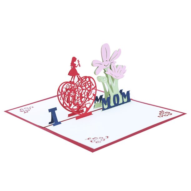 Winnereco 3d Pop Up Card Handmade Happy Mothers Day Greeting Card Thank You Card A Walmart Com Walmart Com