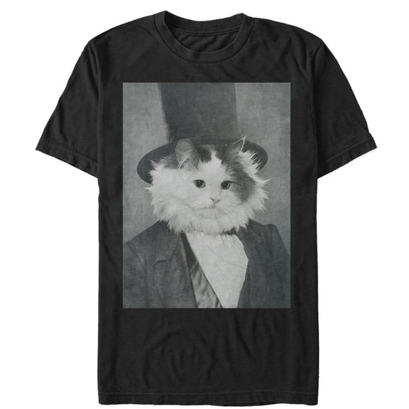 Men's Lost Gods Cat Lincoln  Graphic Tee Black X Large