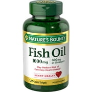 Nature's Bounty Fish Oil With Omega 3 Softgels, 1000 Mg, 120 Ct