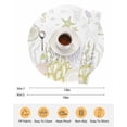 thumbnail image 6 of 15 Inch Round Placemats Set of 4, Coastal Non Slip Heat Insulation PP Table Mats, Yellow-green Ocean Coral Starfish Jellyfish Washable Place Mats for Kitchen Dining Party Table Decor, 6 of 7