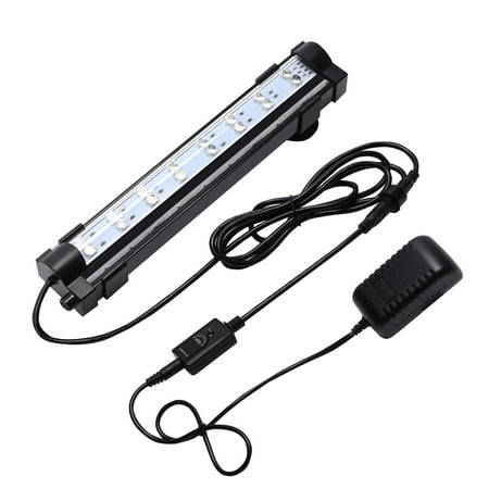 Fish Bubble Lamp 27cm LED Aquarium Air Bubble Light for Fish Tank,Underwater Submersible Light Bar Lamp Strip with Remote Control ()