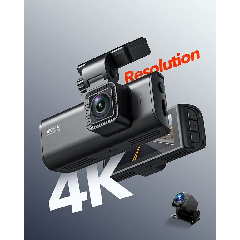 REDTIGER F7N 4K Dual Dash Cam Built in Wifi/GPS,Black - Walmart.com