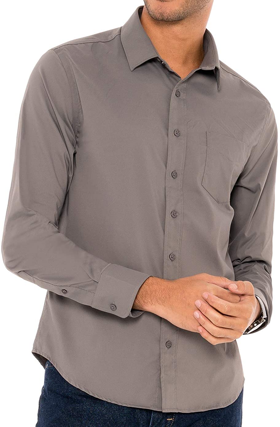 slim fit untucked shirts