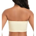 thumbnail image 5 of Exerin Women’s Strapless Wireless Non-Slip Lightly Padded Seamless Bandeau Bra(Beige,XXL), 5 of 8