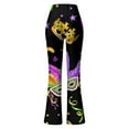thumbnail image 3 of GAQLIVE Women Pants Mardi Bell Bottoms Purple Green Yellow High Waist Flare Pantsï¼1ï¼ Summer Spring Daily Stylish Trousers For Female, 3 of 4