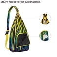 thumbnail image 2 of Rainbow Zebra Print Sling Bag - Colorful Abstract Zebra Stripes Crossbody Backpack for Women & Men, Modern Fashion Shoulder Bag (Cute Cartoon Zebra Pattern, Water-Resistant & Lightweight), 2 of 4