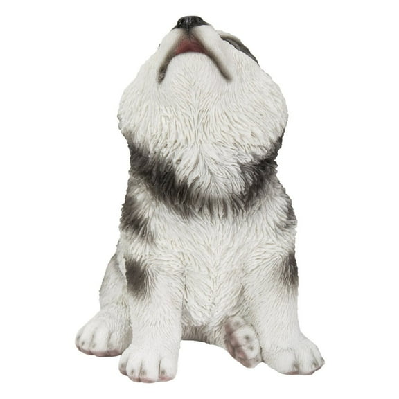 Hi-Line Gift Ltd 87703-N Howling Alaskan Malamute Puppy Statue, 6.69-inch Height