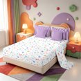 thumbnail image 3 of Erosebridal Minimalist Stripe 7-Piece Twin Bedding,Mid-Century Striped Bedding Comforter Set,Colorful Stars Reversible, 3 of 7