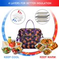 thumbnail image 4 of Purple Halloween Black Cats and Pumpkins Womens Lunch Box for Work,Insulated Large Lunch Bag for Tween and Teen,Loncheras Para Mujer,Leakproof Adult Lunch Bag for Work,Beach,Travel,Picnic,Camping, 4 of 7