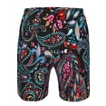thumbnail image 3 of Pofeuu Paisley Prin Men's Swim Trunks Quick Dry Bathing Suit Swimming Board Shorts Mesh Lining Beach Swimwear-Medium, 3 of 6
