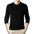 thumbnail image 2 of Blusas y camisas de manga larga con cuello redondo para hombre, moda informal, color liso, cuello redondo, manga larga, abrigo holgado, abrigo de poliéster para hombre, 2 of 5