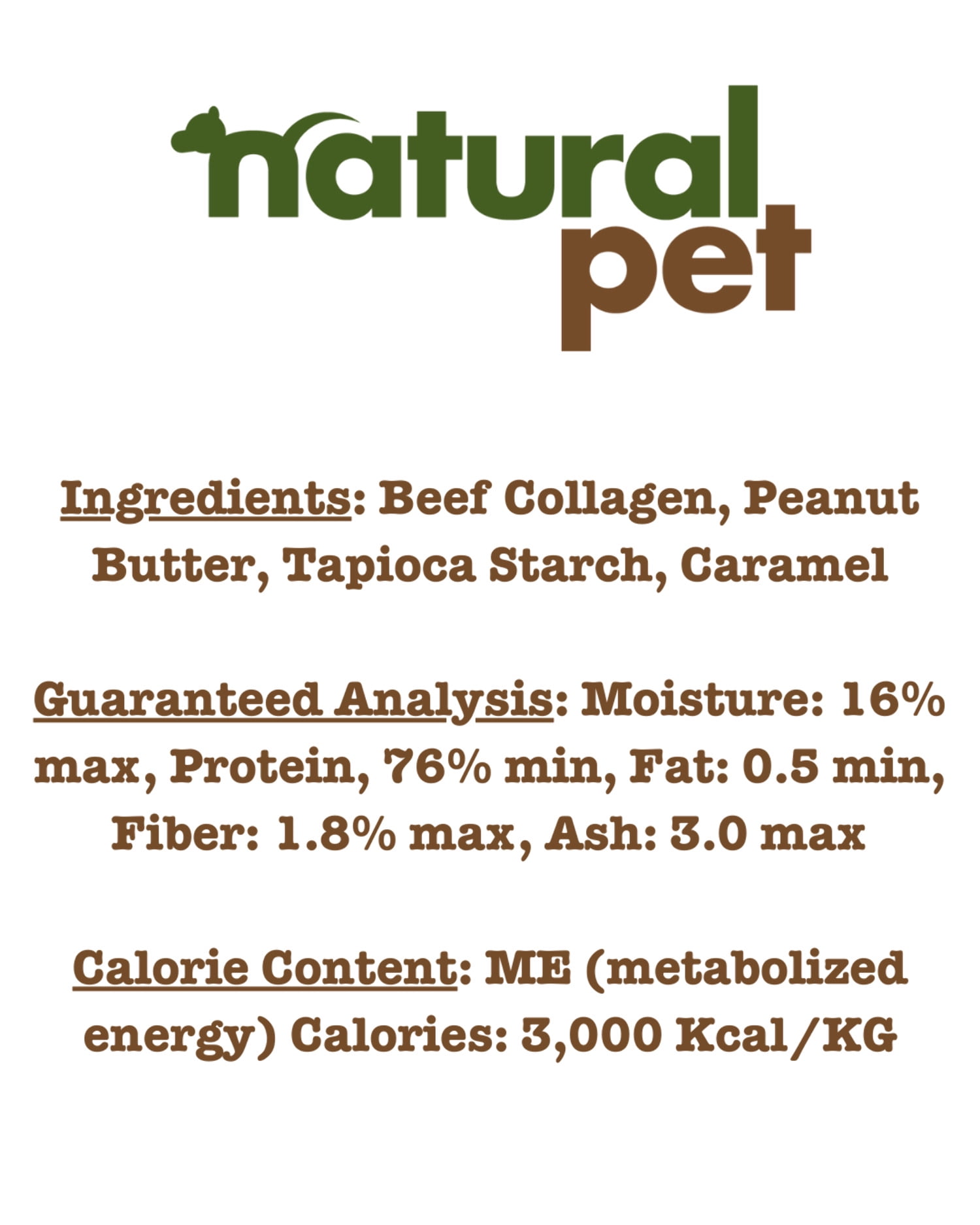 Natural Pet Peanut Butter Flavored Collagen Donut For Dogs