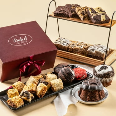 Dulcet Gift Baskets Party Box with Variety of Rugelah, Brownies, Cookies & Bakery Treats