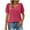 Hot Pink, variant on Summer Plus Size Tops for Womens 2025 Fashion Causal Vintage Solid Color Blouse Short Sleeve T-Shirt Top