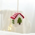 thumbnail image 3 of Beige Wool Felt Christmas Ornaments Tree Decorations With Snowflake Patterns Handmade Hanging Decor Beige For Xmas Craft Festive Holiday, 3 of 6