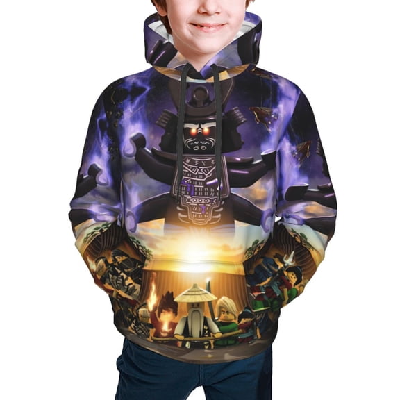 Ninjago Hoodies Pullover For Boys Girls 3d Printed Hooded Sweatshirt Long Sleeves Small