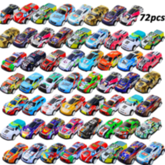 Toy Car Party Favors, 72 Pieces Pull Back Cars Bulk, Mini Racing Cars for Kids, Birthday Gifts, Goodie Bags, Classroom Prizes, School Rewards, Party Bag Fillers, Halloween Favors