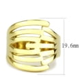thumbnail image 2 of IP Gold(Ion Plating) Stainless Steel Ring with No Stone for Women No Stone Stone Color Style TK3717 Size 10, 2 of 6