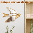 thumbnail image 3 of Swallow Mirror Wall Decor, Swallow Design Wall Mounted Sculptures, Retro Decorative Bug Insects Animals Beetle Mirrors, Creative Butterfly Home Decor for Living Room Bedroom(Swallow), 3 of 10